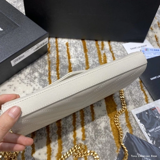 Tony Luxuries MATELASSÉ CASSANDRE YSL CHAIN WALLET 0708